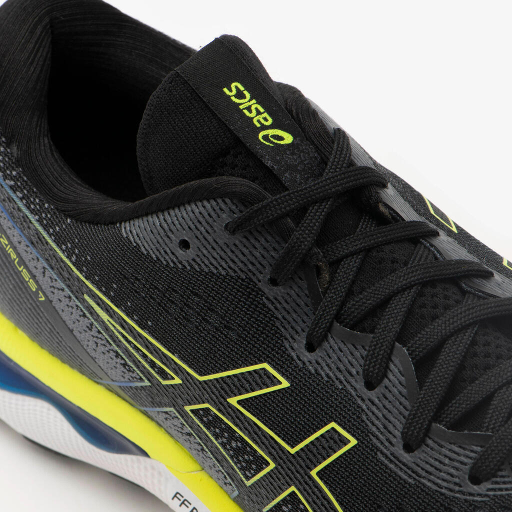 MEN'S ASICS GEL-ZIRUSS 7 RUNNING SHOES - BLACK YELLOW